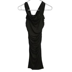 Women's Ruched Off-Shoulder Short-Sleeve Bodycon Cocktail Party Dress Size S